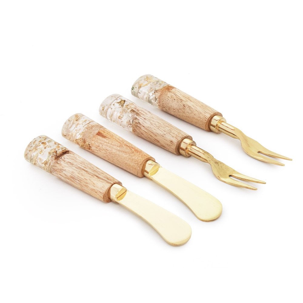 Kit Talheres P/petisco Dou/mad C/4pc