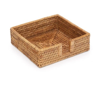 Porta Guardanapo ret Rattan mrc