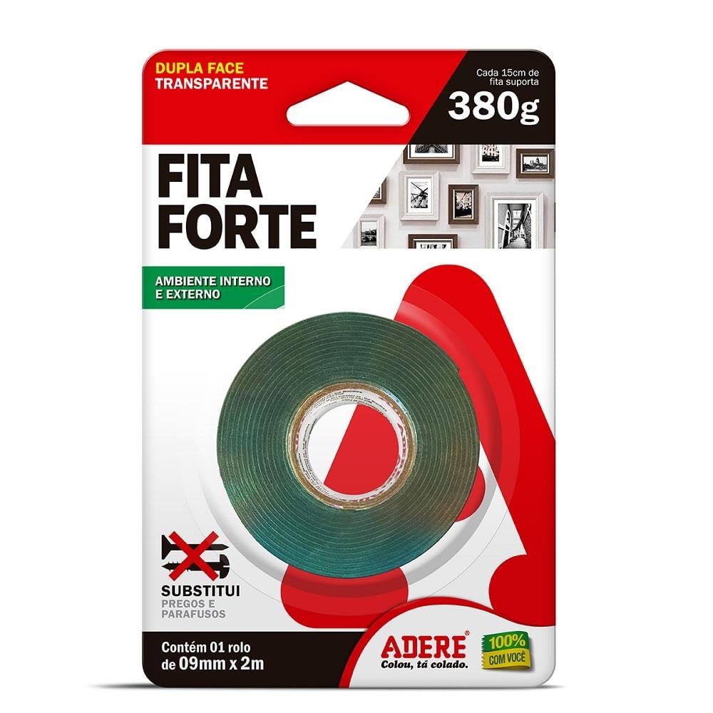 Fita Forte Dupla Face 09mmx02m Adere