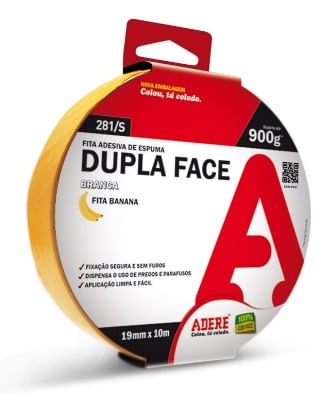 Fita Dupla Face 19mmx10m Branca Adere