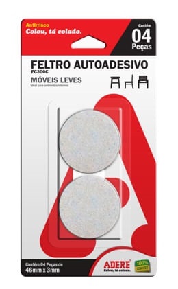 Protetor Feltro Redondo 46mmx3mm Adere