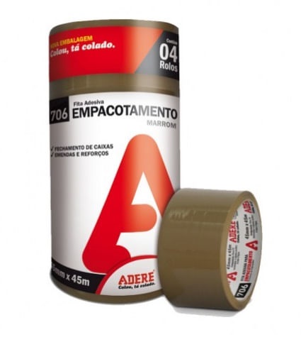 Fita P/embalagem 45mmx40m Marrom Adere