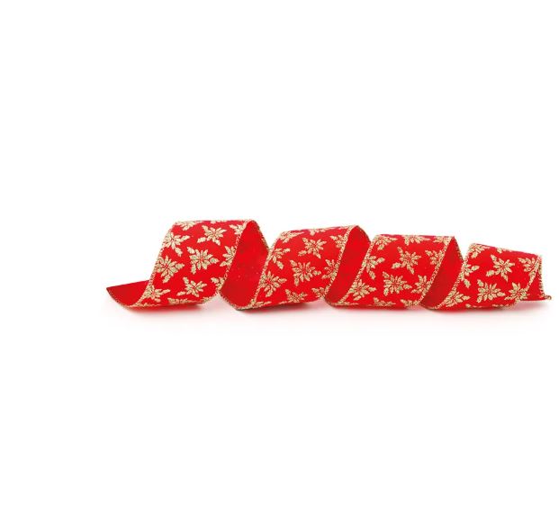 Fita Pinheiro Vermelho E Ouro 6,3x914Cm - Cromus