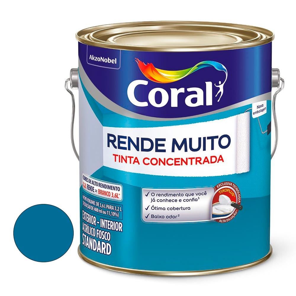 Tinta Rende Muito 3,2 Litros Azul Profundo Coral