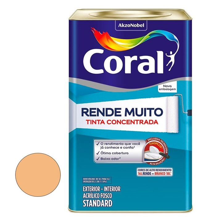 Tinta Rende Muito Cromo Suave 16 litros  - Coral