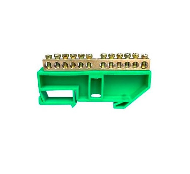 Kit Barramento Terra 12 Furos Verde Taf