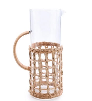 Jarra C/suporte de Rattan cri 1116066