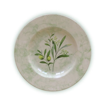 Prato Sobremesa al 21cm Oliva ho