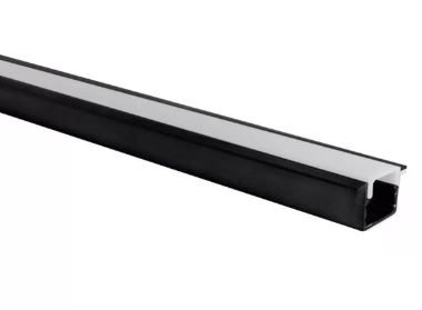 Perfil Embutir Line Preto 1 Metro 25x14,5mm Blumenau