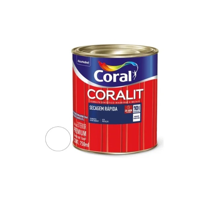 Tinta Esmalte Coralit Branco 750ml Coral