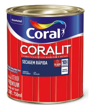 Esmalte Coralit sec rap Cinza 750ml