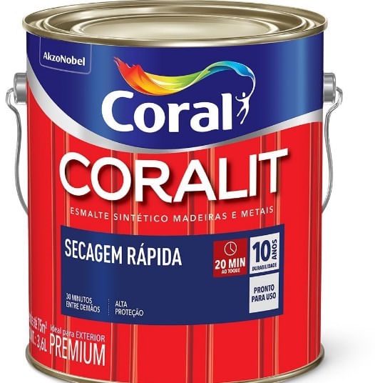 Esmalte Coralit sec rap Amarelo tr 3.0l