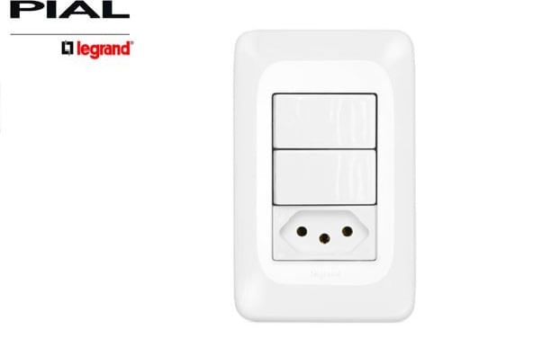 2 Interruptor Simp+1tom 2p+t 10a 4x2 pop