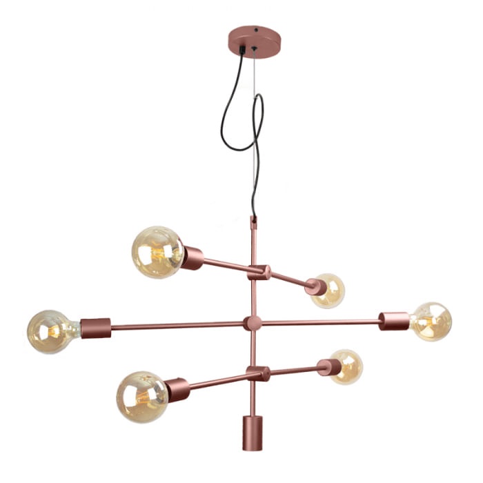 Pendente Orbe soq 6xe27 Cobre Blumenau