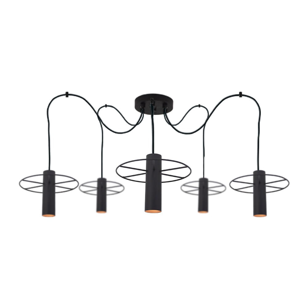 Pendente Trevo Aranha aco pt 18cm 5xg9