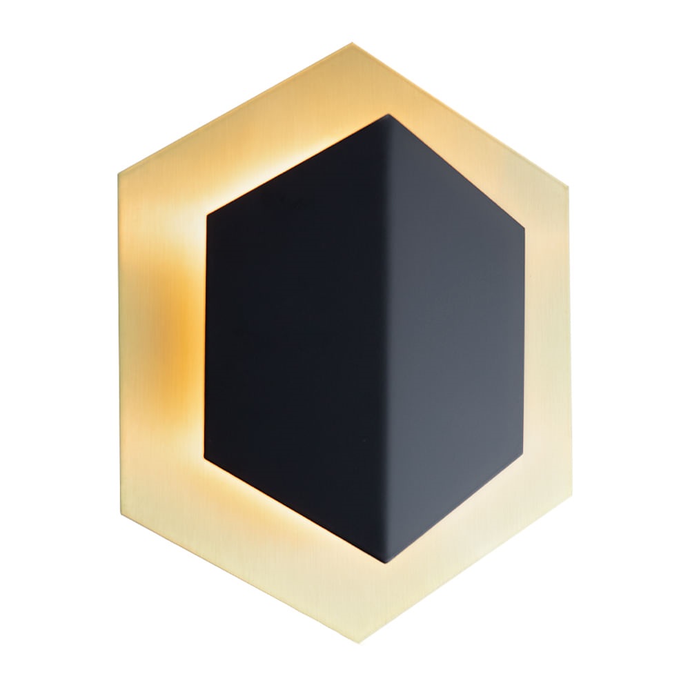Arandela Quartzo Latao 190mm 2xg9 Preto