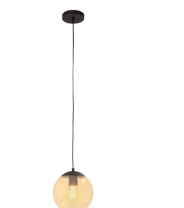 Pendente Glob vd Ambar pt e27 Blumenau