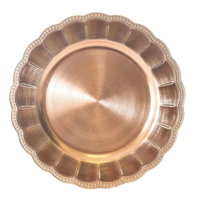 Sousplat Rose Gold 33cm Cromus
