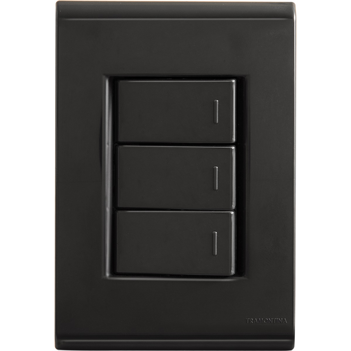 Conjunto Com 3 Interruptores Simples 10A 250V Grafite Liz  - Tramontina