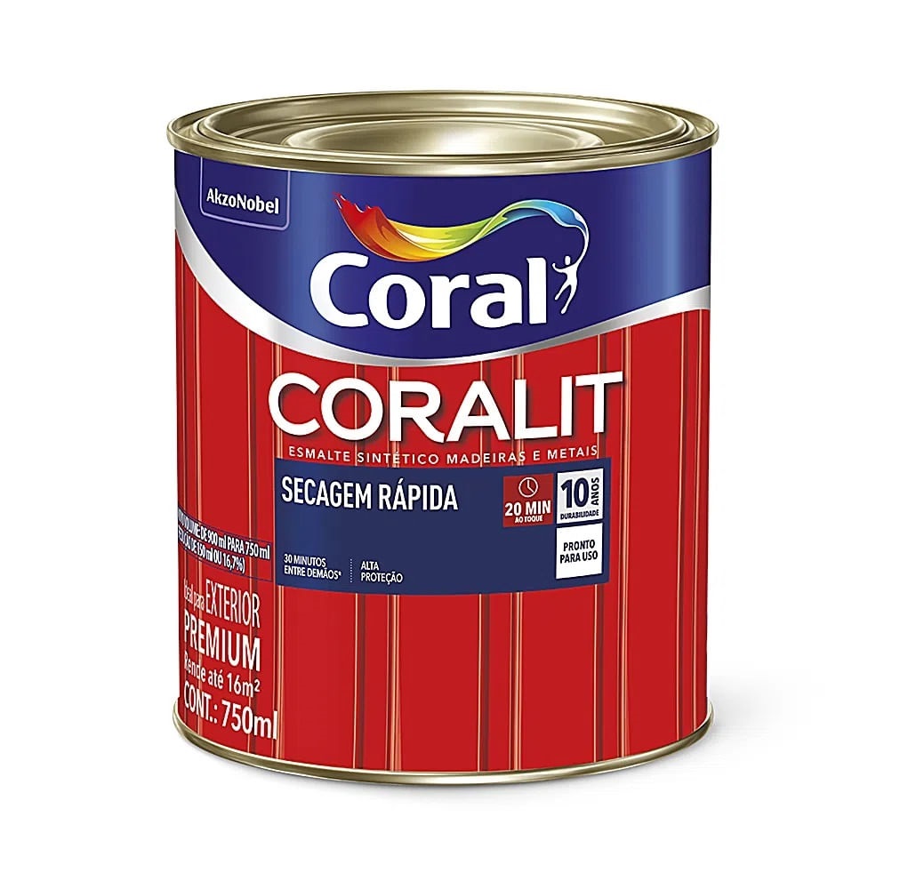 Esmalte Coralit sec rap Vermelho 750ml