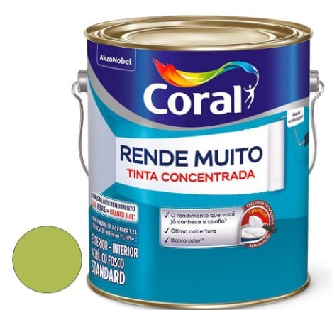Tinta Rende Muito Verde Limao 3.2l Coral