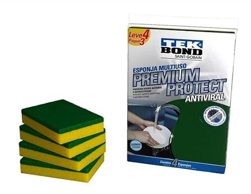 Esponja Multiuso Premium C/04 Vd/am Tekb