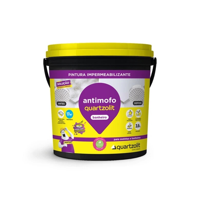 Impermeabilizante Antimofo 3,6 Litros Quartzolit