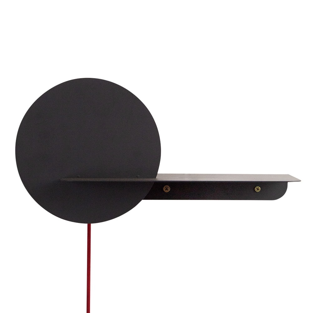 Prateleira Eclipse aco Cabo vm e27 pt bl