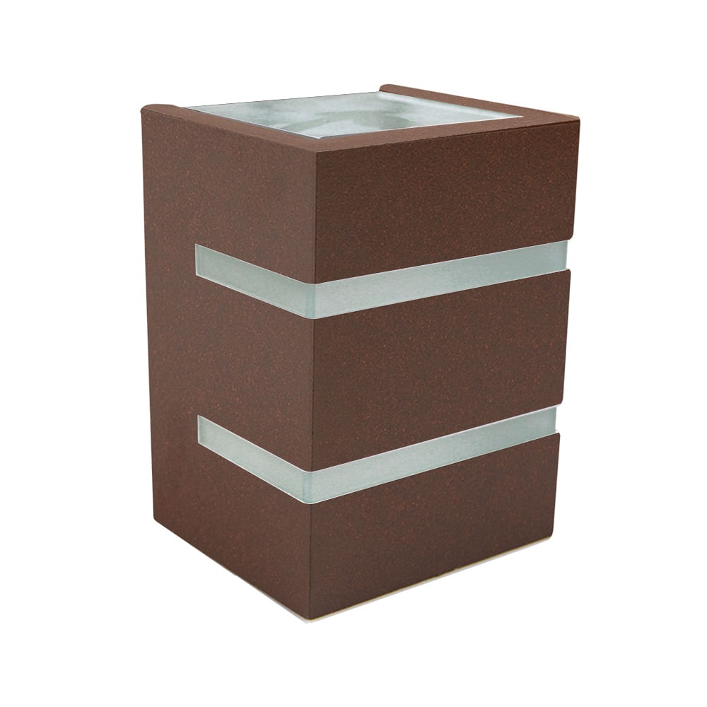 Arandela Quadro Aleta aco 2 Fachos mr bl