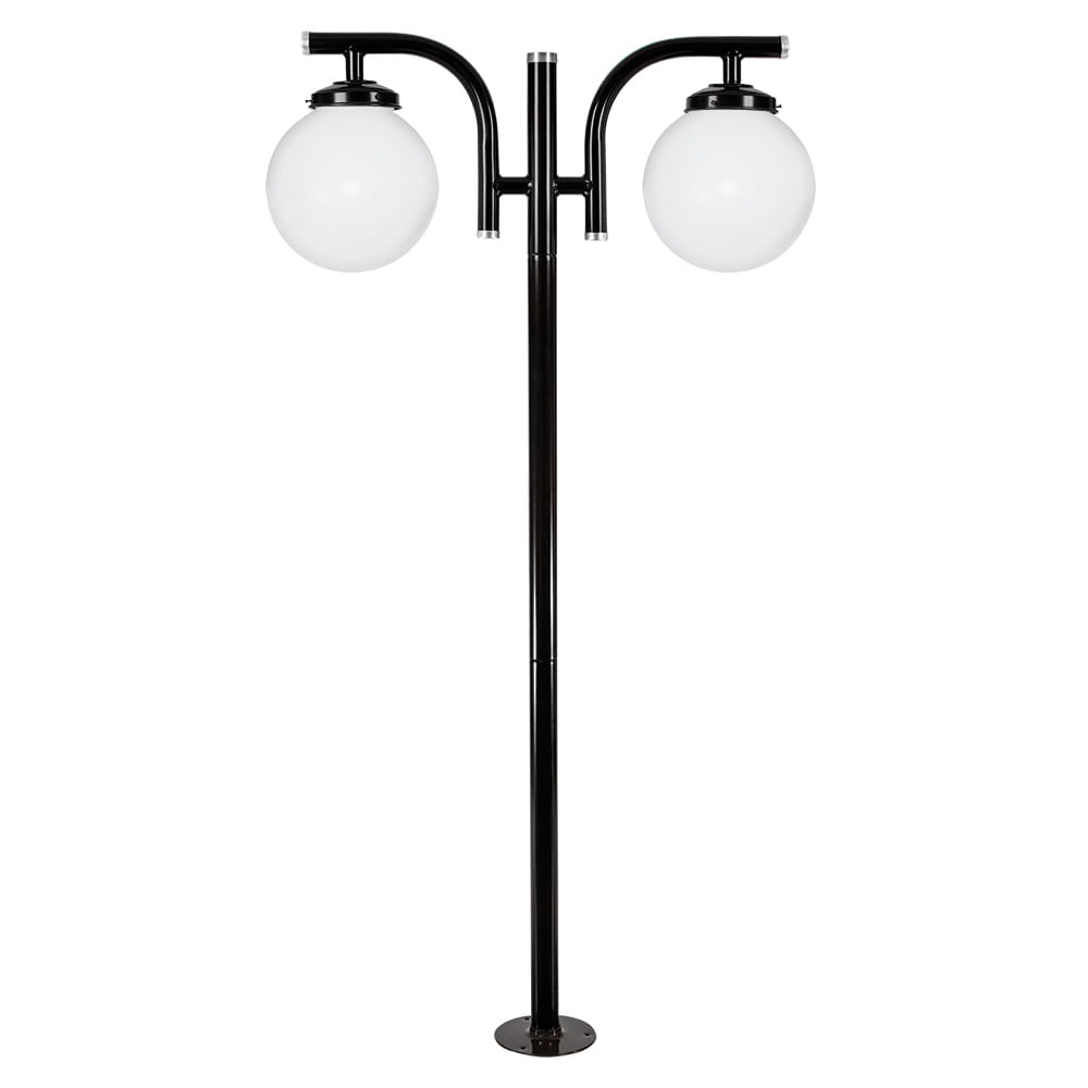 Poste Jardim Globo 1,74m 2xe27 pt Blumen