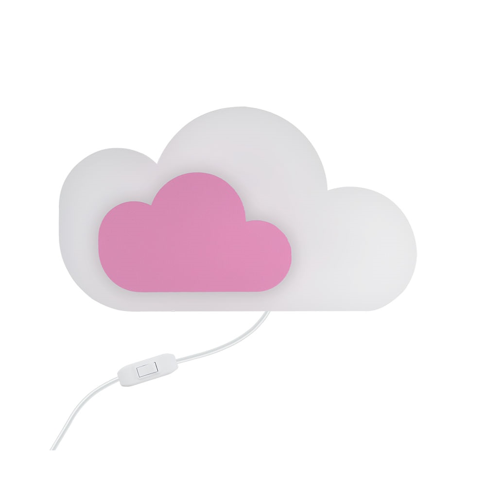 Arandela Nuvem Cloud 30cm Rosa Blumenau