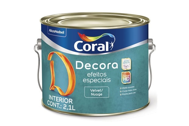 Base Decora Efeito Velvet 2,1l Coral