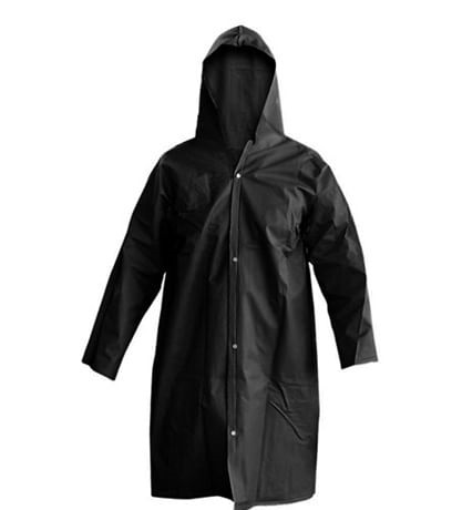 Capa de Chuva C/capuz Preta Plasticor