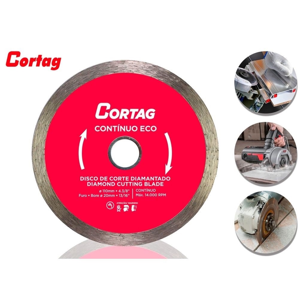 Disco Diamantado Cont eco 110mm Cortag