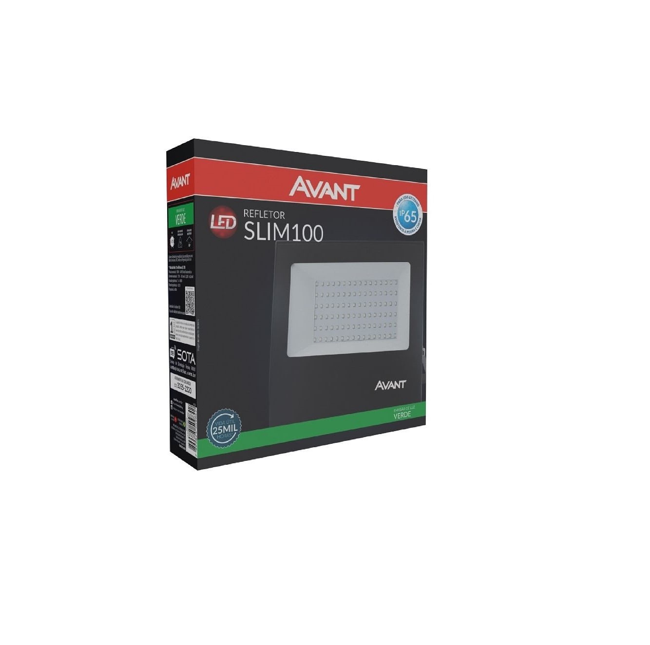 Refletor led 100w Verde Avant