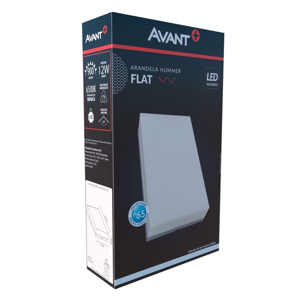 Arandela led Flat 12w 6500k Avant