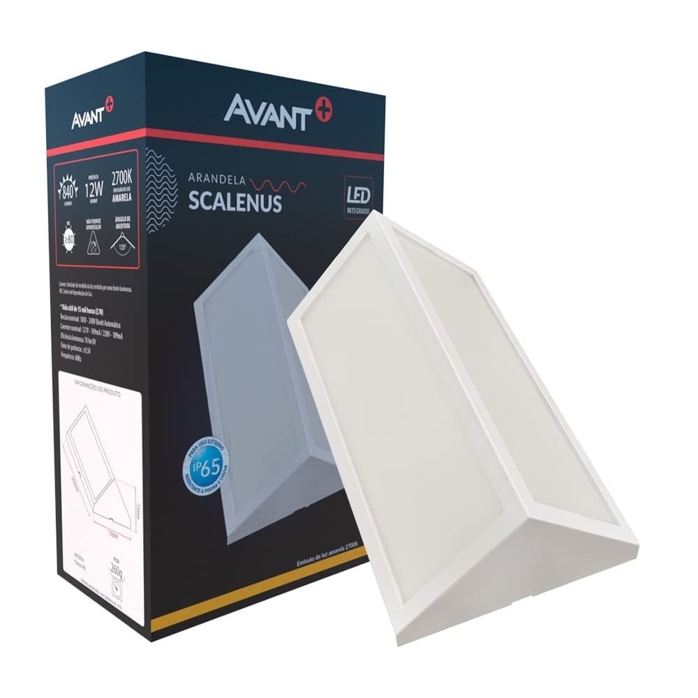 Arandela Scalenus 12w 2700k br fc Avant