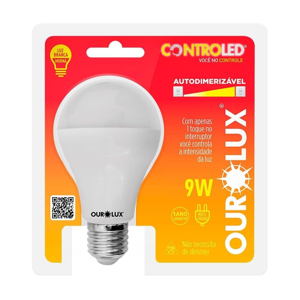 Lampada Controled Auto-dimer 9w 2700k