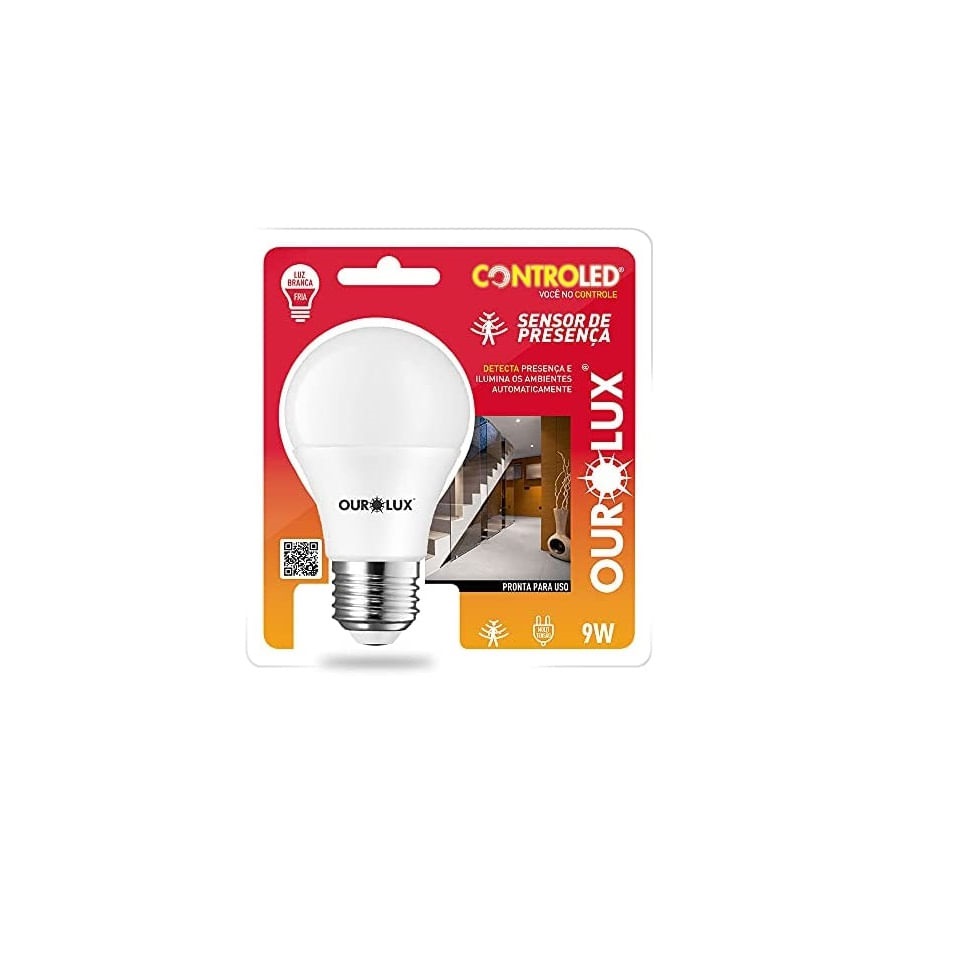 Lampada c/ Sensor de Presenca 9w 6500k