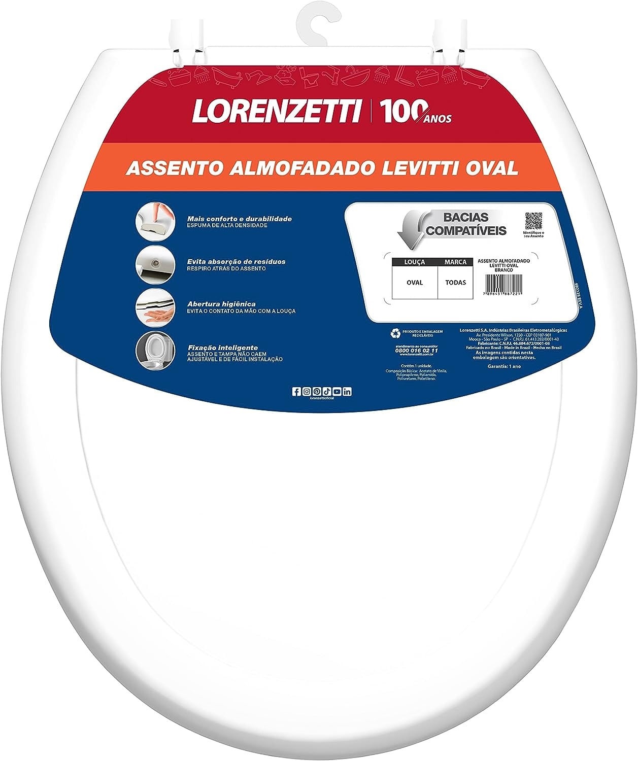Assento Sanit Almofadado br Levitti