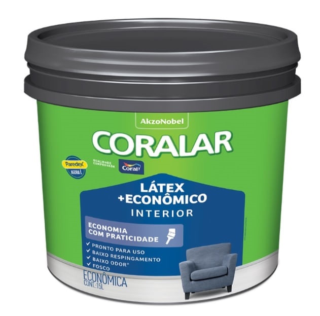 Tinta Coralar Latex Economico Gelo 15l