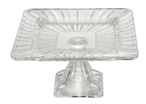 Prato P/bolo de Cristal Quadratta