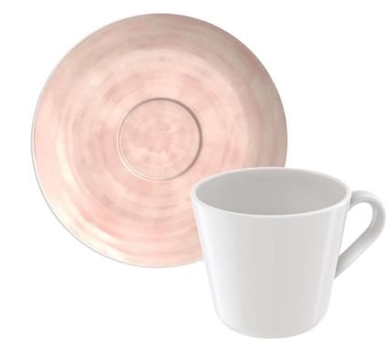 Conjunto Xícara Pires Chá Rosé 185ml - Tramontina