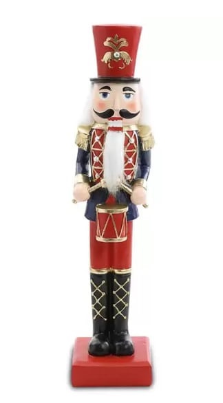 Soldado Chumbo C/tambor Vm/az/pt 39cm