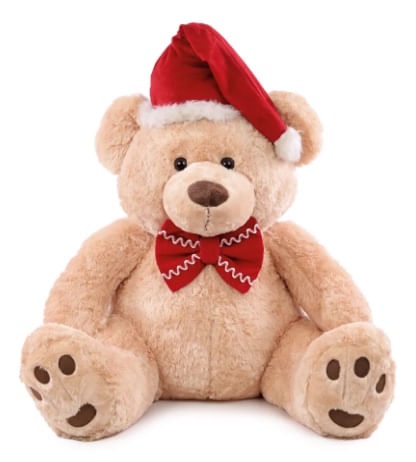 Urso Pelucia c/ Gorro beg Vermelho bc