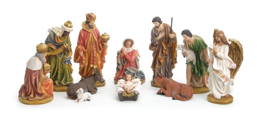 Presepio Nascimento Jesus Colorido 31x14