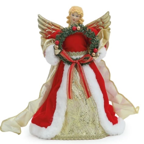 Anjo dec Segurando Guir Our/bco/vrm 32cm