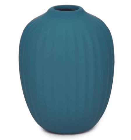 Vaso em Ceramica Azul Petro 10x8cm