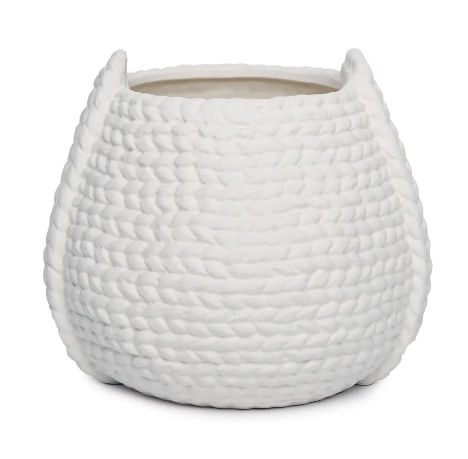 Vaso em Ceramica 22x25cm Textura Corda