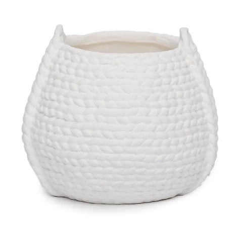 Vaso em Ceramica 10x11cm Textura Corda